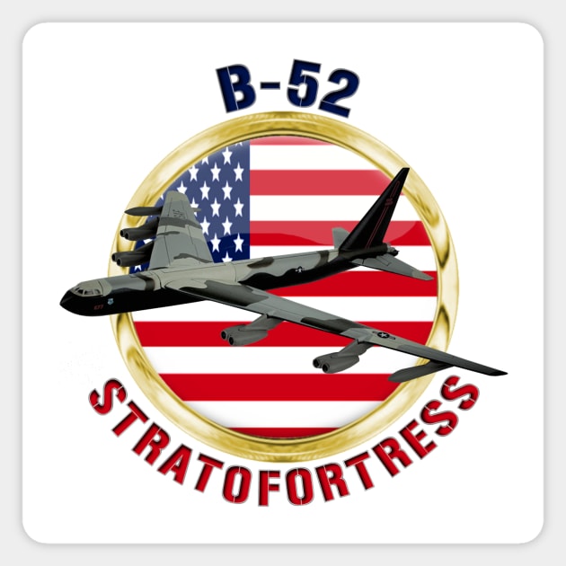 B-52 Stratofortress USA Sticker by MilMerchant